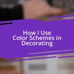 How I Use Color Schemes in Decorating